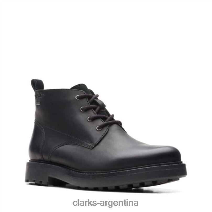 Clarks unisexo 2FZPZ5697 clarks cuero aceitoso negro chard mid gore-tex cuero aceitoso negro cuero negro aceitoso