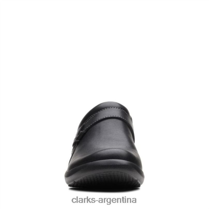 Clarks unisexo 2FZPZ6022 angie mist cuero negro clarks de cuero negro cuero negro