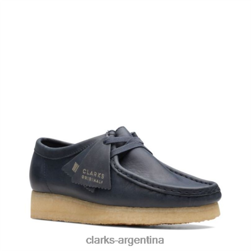Clarks unisexo 2FZPZ5115 cuero azul marino clarks wallabee cuero azul marino cuero azul marino