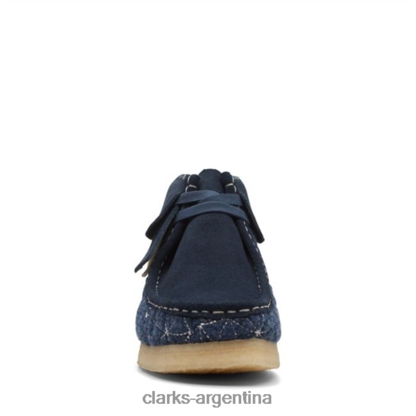 Clarks unisexo 2FZPZ6059 botas clarks wallabee azul marino sashiko sashiko azul marino