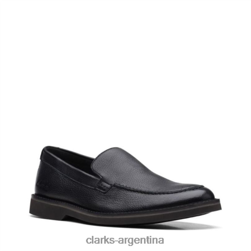 Clarks unisexo 2FZPZ5593 clarks cuero negro atticus lt borde cuero negro cuero negro