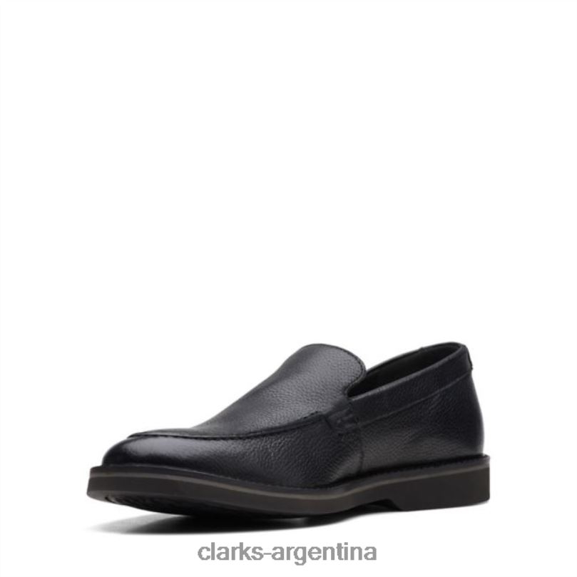 Clarks unisexo 2FZPZ5593 clarks cuero negro atticus lt borde cuero negro cuero negro
