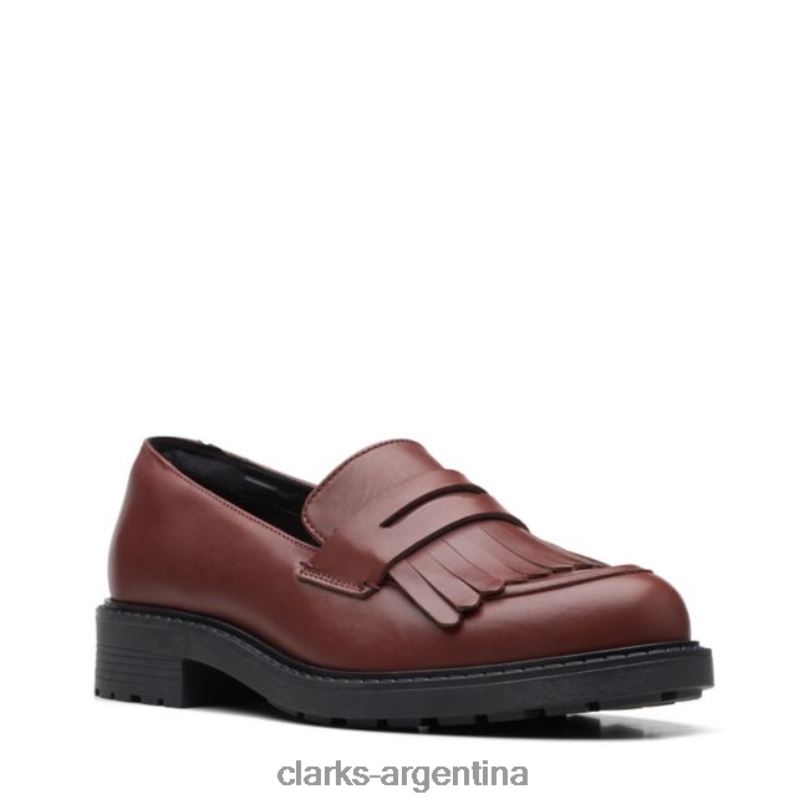 Clarks unisexo 2FZPZ6046 mocasín orinoco 2 piel castaño clarks piel castaño cuero castaño