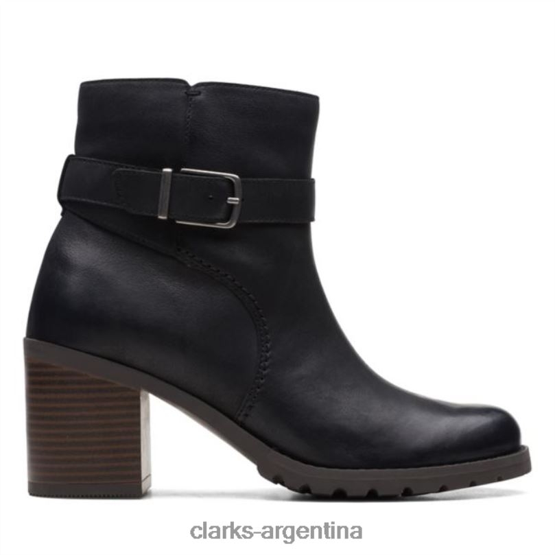 Clarks unisexo 2FZPZ6220 Clarkwell Hall de cuero negro Clarks de cuero negro cuero negro