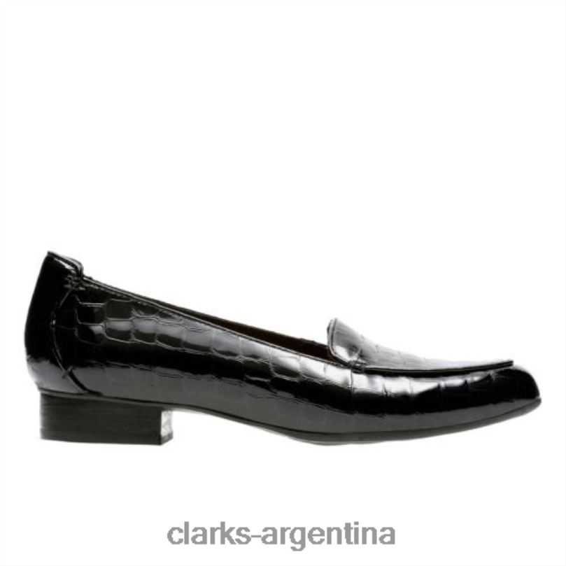 Clarks unisexo 2FZPZ4063 keesha luca clarks charol negro/cocodrilo charol negro/cocodrilo