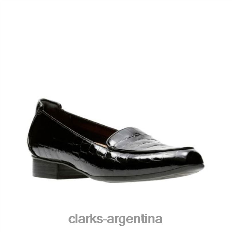 Clarks unisexo 2FZPZ4063 keesha luca clarks charol negro/cocodrilo charol negro/cocodrilo