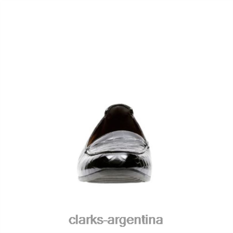 Clarks unisexo 2FZPZ4063 keesha luca clarks charol negro/cocodrilo charol negro/cocodrilo