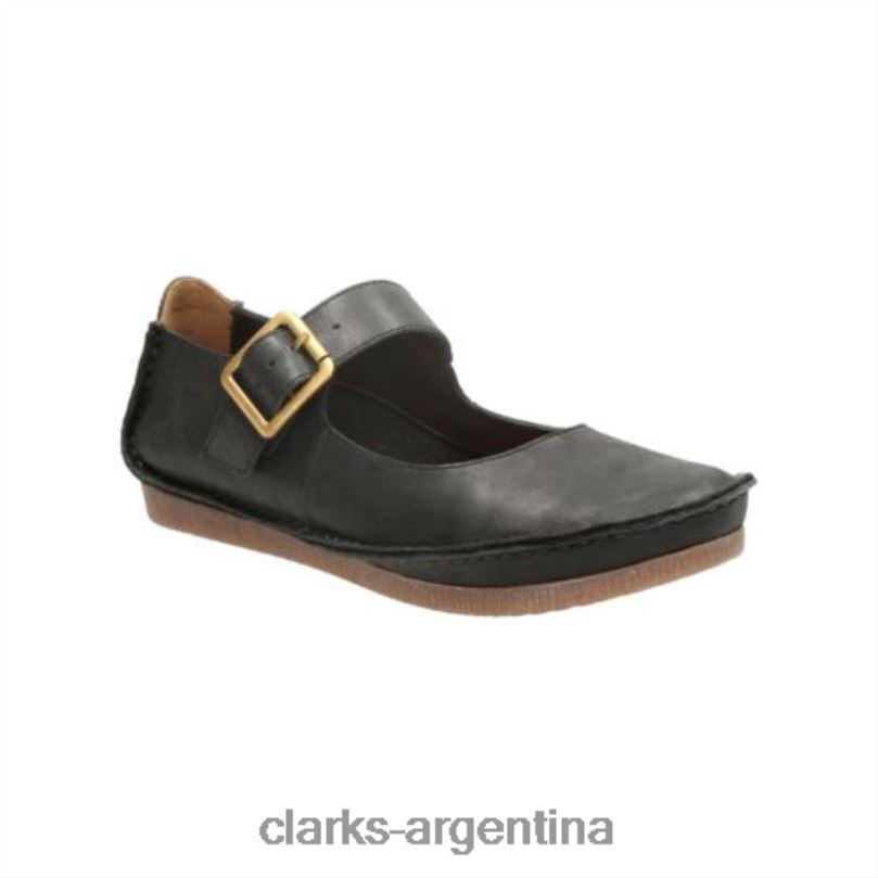 Clarks unisexo 2FZPZ4067 clarks de cuero negro janey junio cuero negro