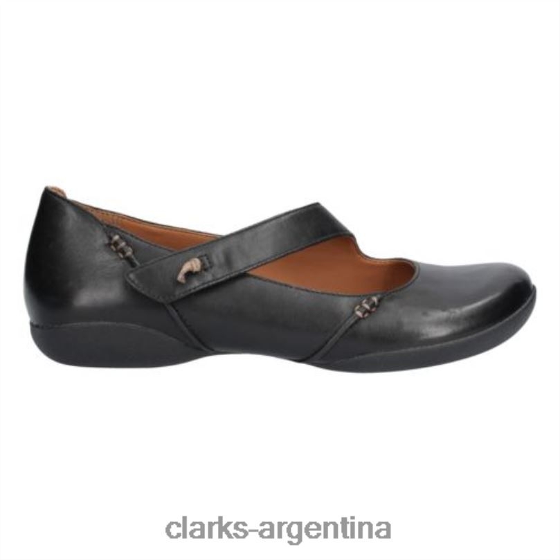 Clarks unisexo 2FZPZ4069 felicia ciruela clarks cuero negro cuero negro