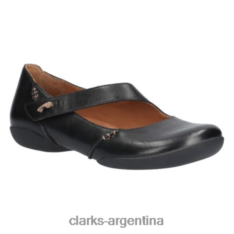 Clarks unisexo 2FZPZ4069 felicia ciruela clarks cuero negro cuero negro