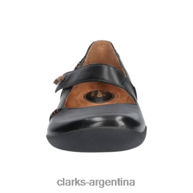 Clarks unisexo 2FZPZ4069 felicia ciruela clarks cuero negro cuero negro