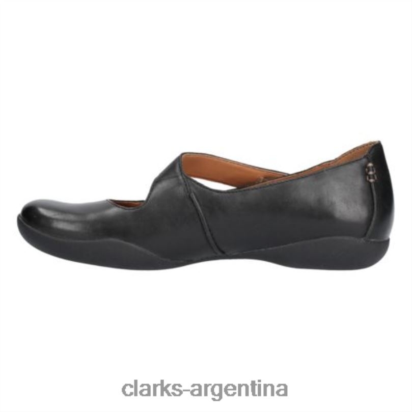 Clarks unisexo 2FZPZ4069 felicia ciruela clarks cuero negro cuero negro