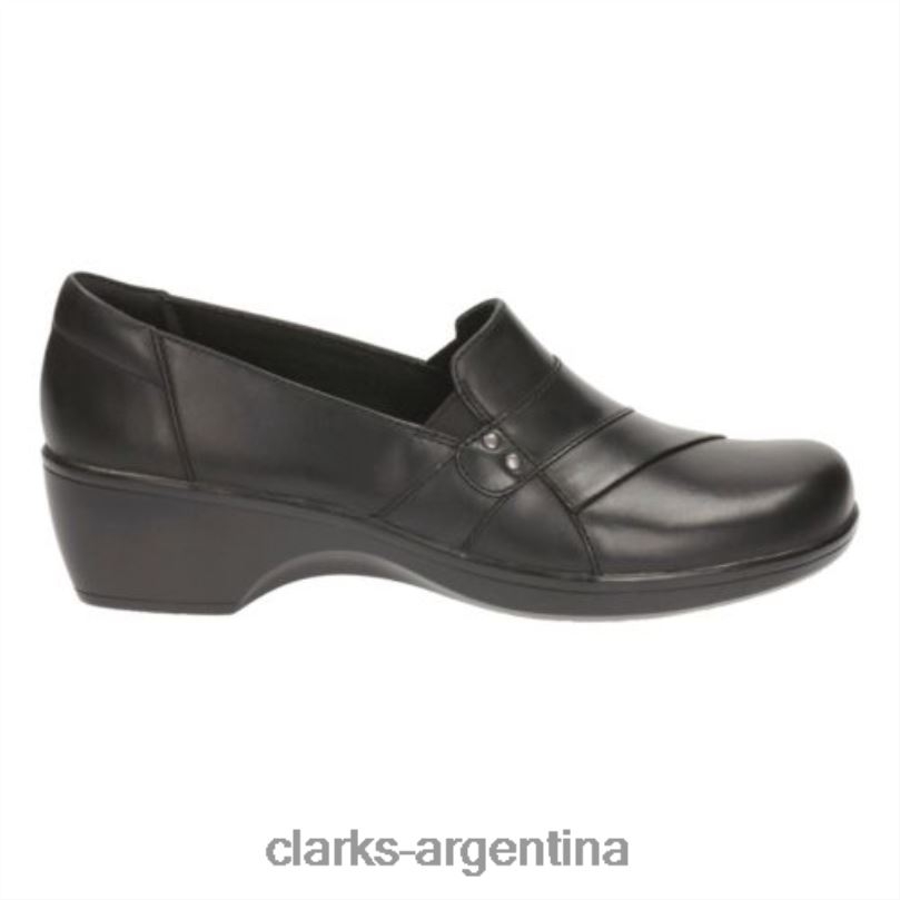 Clarks unisexo 2FZPZ4072 Clarks de cuero negro caléndula cuero negro