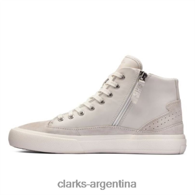 Clarks unisexo 2FZPZ4093 aceley zip hi clarks cuero blanco cuero blanco