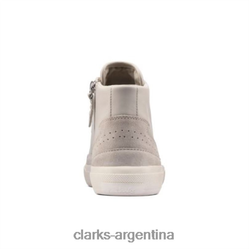 Clarks unisexo 2FZPZ4093 aceley zip hi clarks cuero blanco cuero blanco