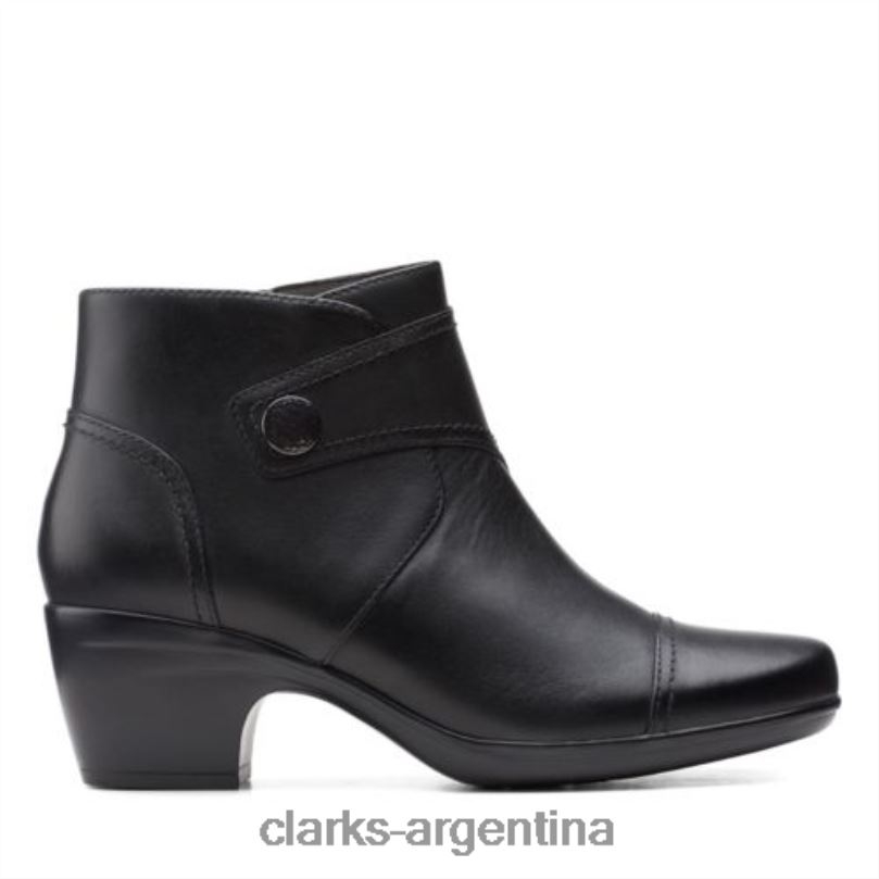 Clarks unisexo 2FZPZ4122 clarks emily calle cuero negro cuero negro