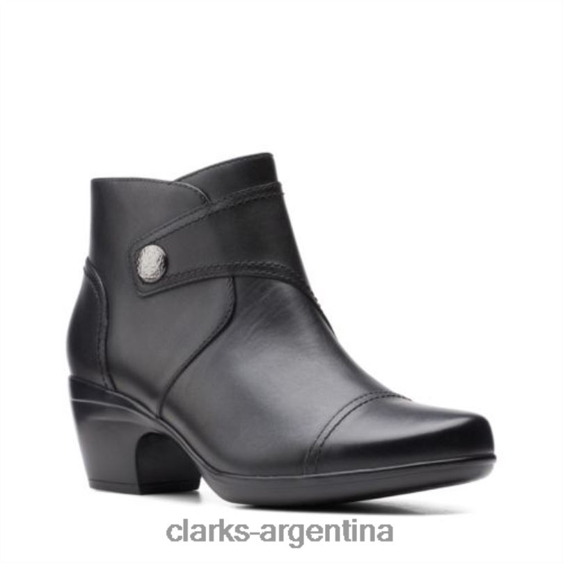 Clarks unisexo 2FZPZ4122 clarks emily calle cuero negro cuero negro