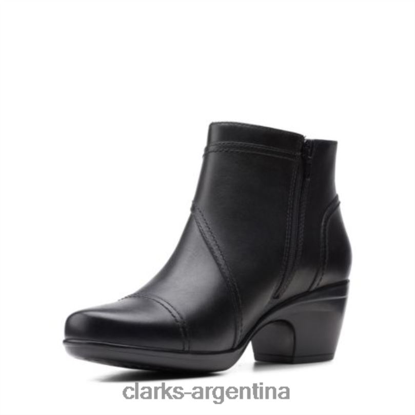 Clarks unisexo 2FZPZ4122 clarks emily calle cuero negro cuero negro