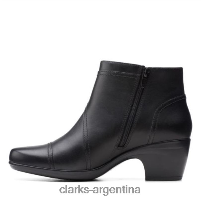 Clarks unisexo 2FZPZ4122 clarks emily calle cuero negro cuero negro