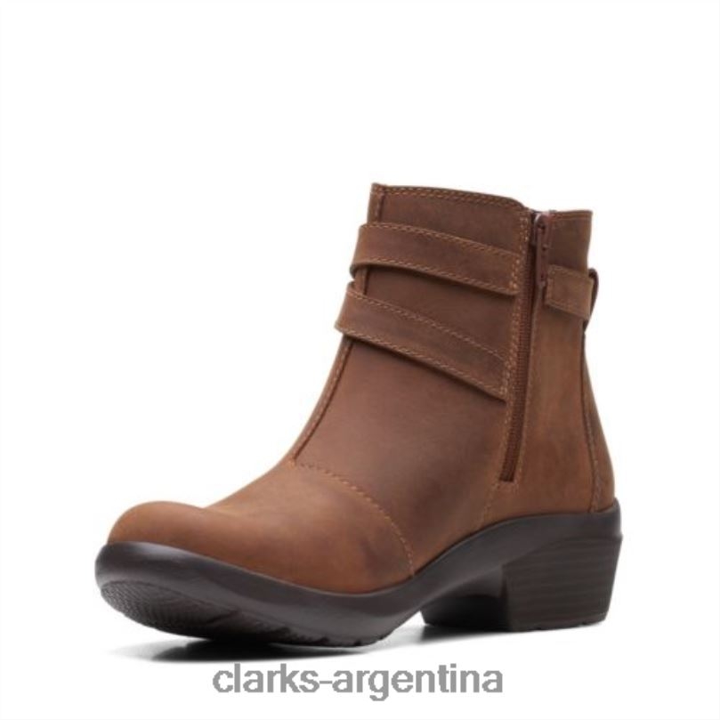 Clarks unisexo 2FZPZ4150 angie especia clarks de cuero bronceado oscuro cuero bronceado oscuro