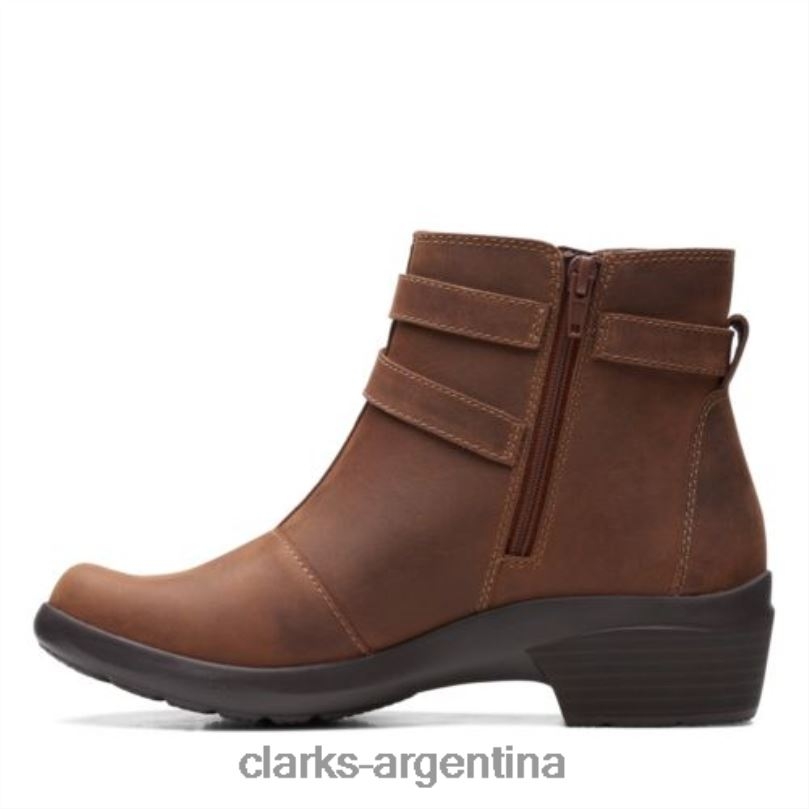 Clarks unisexo 2FZPZ4150 angie especia clarks de cuero bronceado oscuro cuero bronceado oscuro