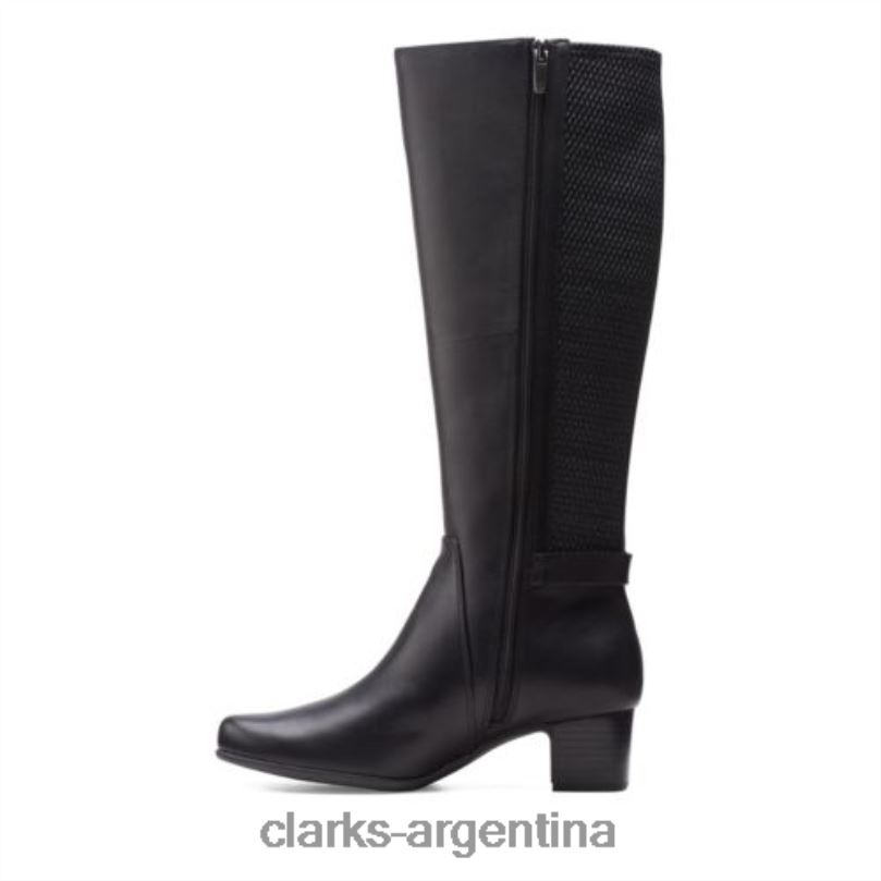 Clarks unisexo 2FZPZ4211 clarks de cuero negro un damson hola cuero negro