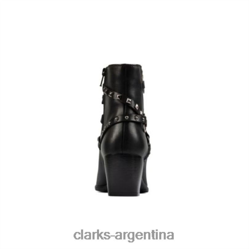 Clarks unisexo 2FZPZ4217 Adornos Isabella de cuero negro Clarks cuero negro