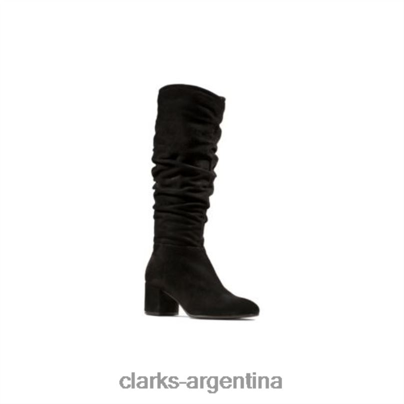 Clarks unisexo 2FZPZ4233 Clarks ante negro transparente slouch ante negro