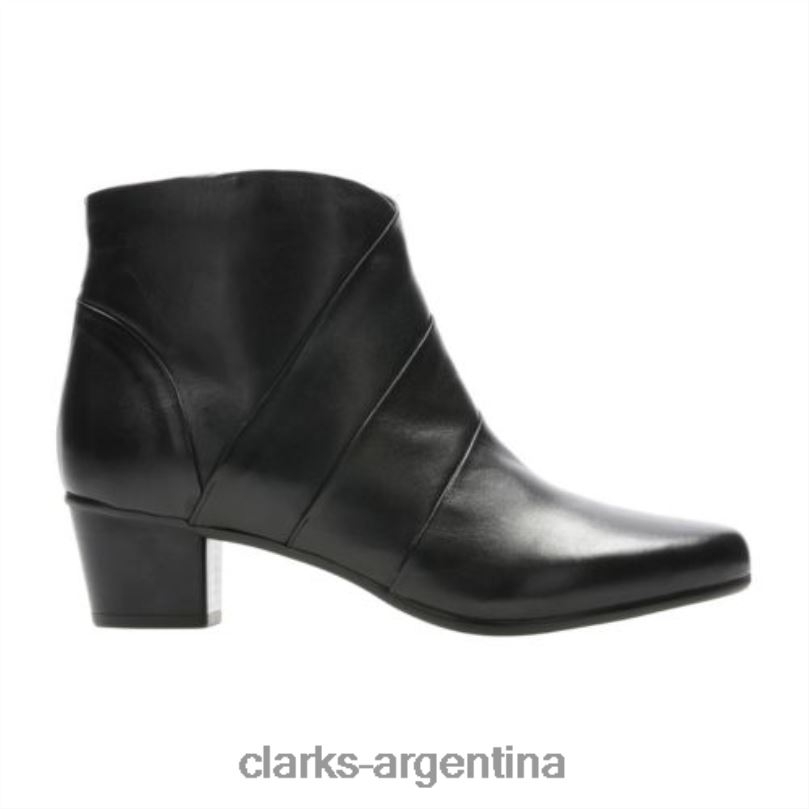 Clarks unisexo 2FZPZ4254 clarks leola cuero negro hielo cuero negro
