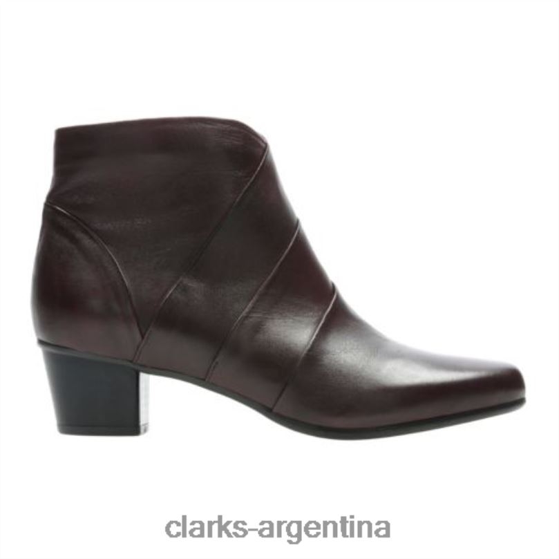 Clarks unisexo 2FZPZ4255 leola ice clarks burdeos cuero cuero burdeos
