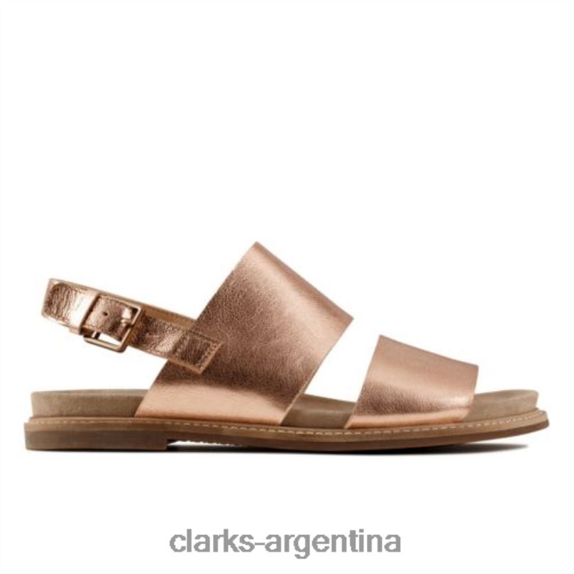 Clarks unisexo 2FZPZ4270 clarks corsio slide cuero oro rosa cuero de oro rosa
