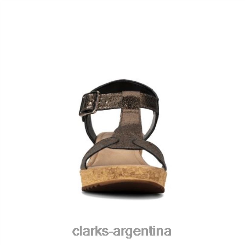 Clarks unisexo 2FZPZ4274 clarks rissa sun piedra metalizado piedra metalica