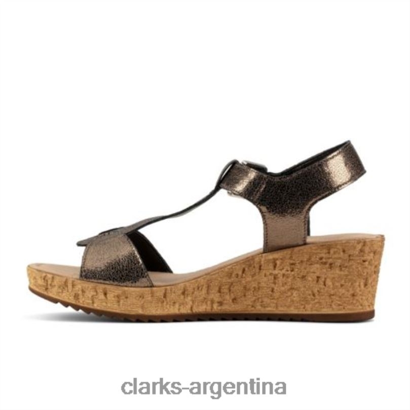 Clarks unisexo 2FZPZ4274 clarks rissa sun piedra metalizado piedra metalica