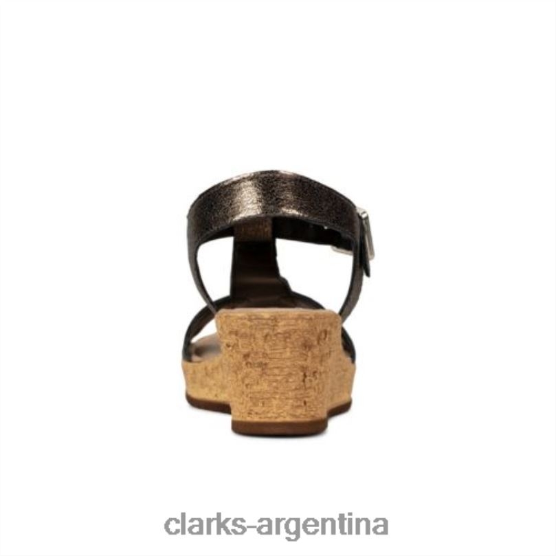 Clarks unisexo 2FZPZ4274 clarks rissa sun piedra metalizado piedra metalica