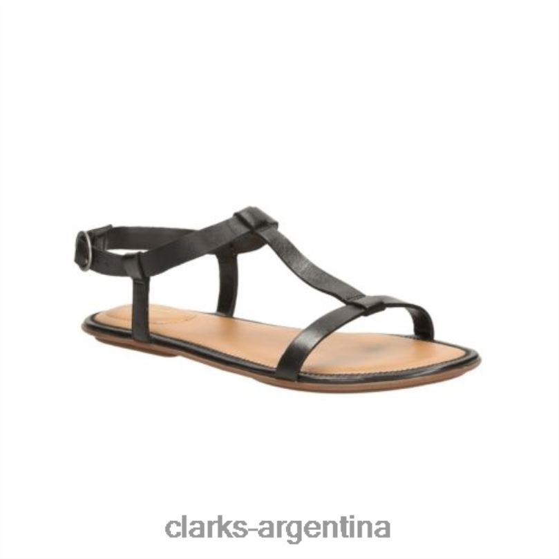 Clarks unisexo 2FZPZ4294 Clarks de cuero negro Risi Hop cuero negro