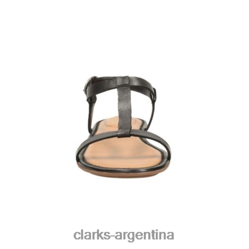 Clarks unisexo 2FZPZ4294 Clarks de cuero negro Risi Hop cuero negro