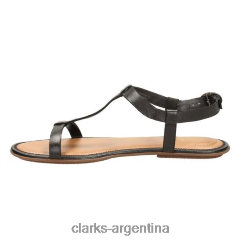 Clarks unisexo 2FZPZ4294 Clarks de cuero negro Risi Hop cuero negro