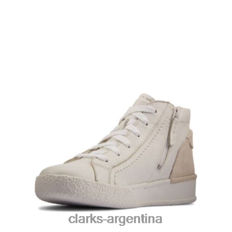 Clarks unisexo 2FZPZ4341 taza artesanal hola clarks cuero blanco cuero blanco