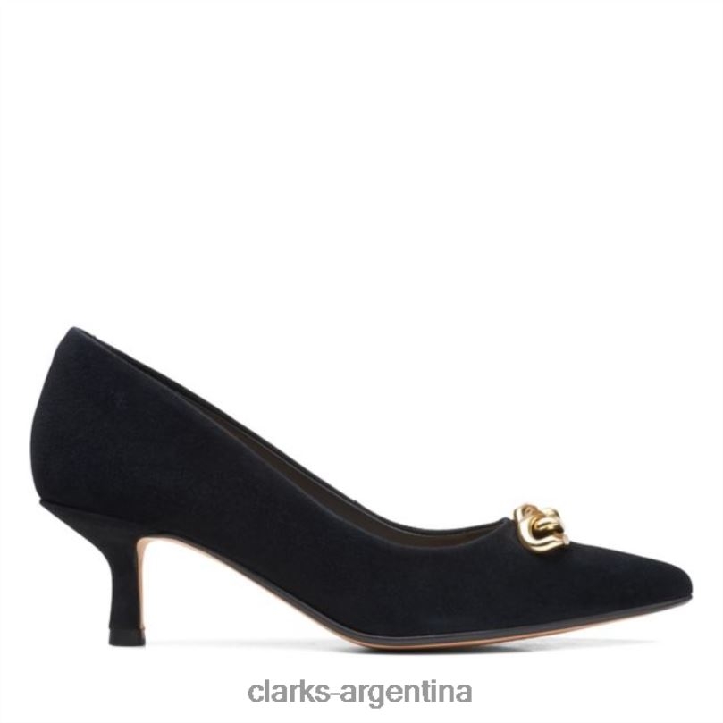 Clarks unisexo 2FZPZ5076 ante negro violeta 55 ribete ante negro clarks ante negro