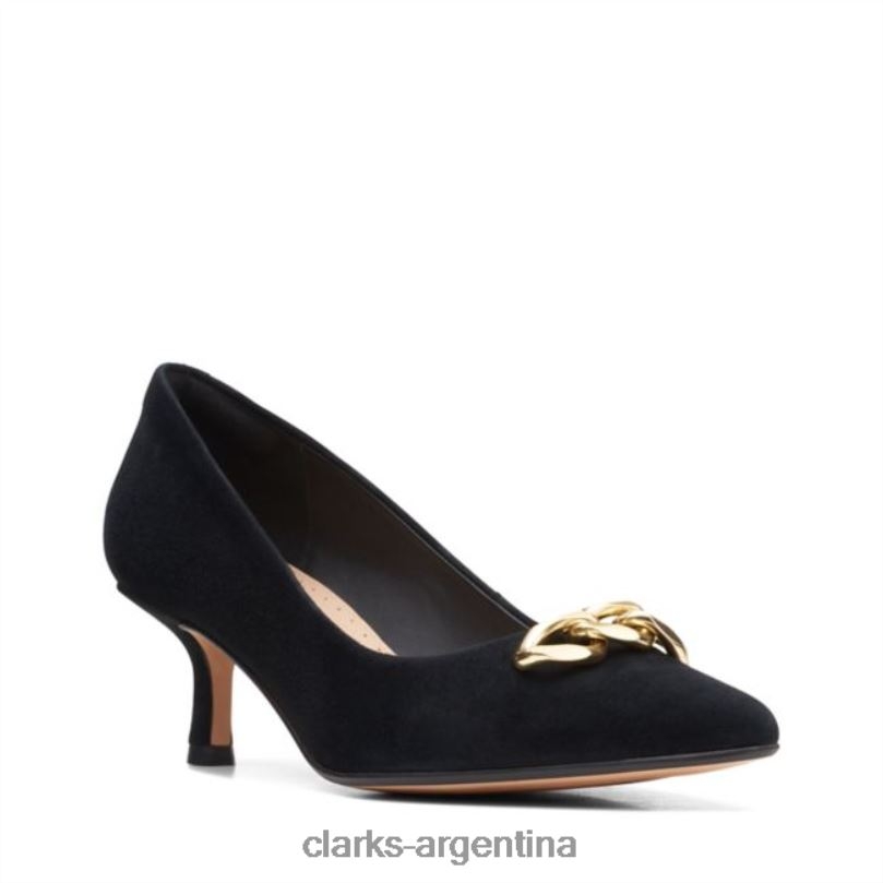 Clarks unisexo 2FZPZ5076 ante negro violeta 55 ribete ante negro clarks ante negro