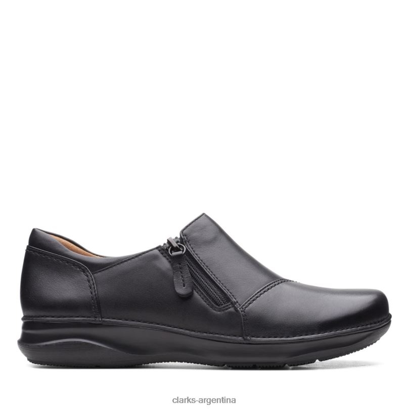 Clarks unisexo 2FZPZ5086 appley zip cuero negro clarks de cuero negro cuero negro