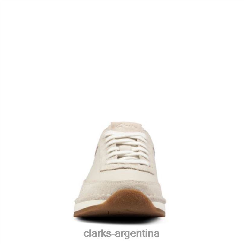 Clarks unisexo 2FZPZ5104 ante blanco clarks craft run encaje ante blanco gamuza blanca