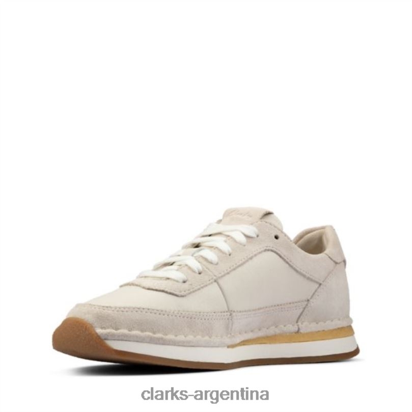 Clarks unisexo 2FZPZ5104 ante blanco clarks craft run encaje ante blanco gamuza blanca