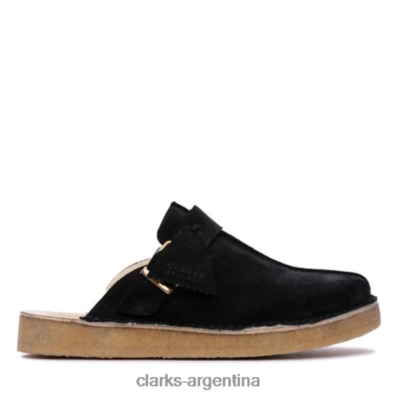 Clarks unisexo 2FZPZ5171 mule clarks trek con forro cálido de ante negro Forro cálido de ante negro.