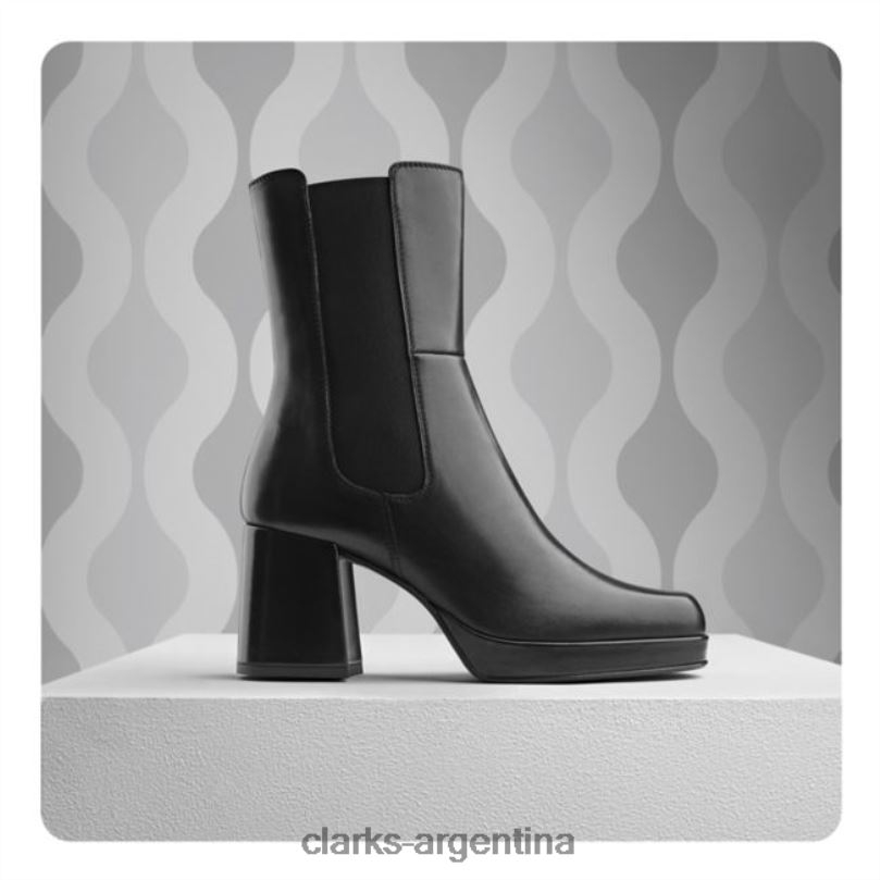 Clarks unisexo 2FZPZ5280 clarks de cuero negro pique up cuero negro cuero negro