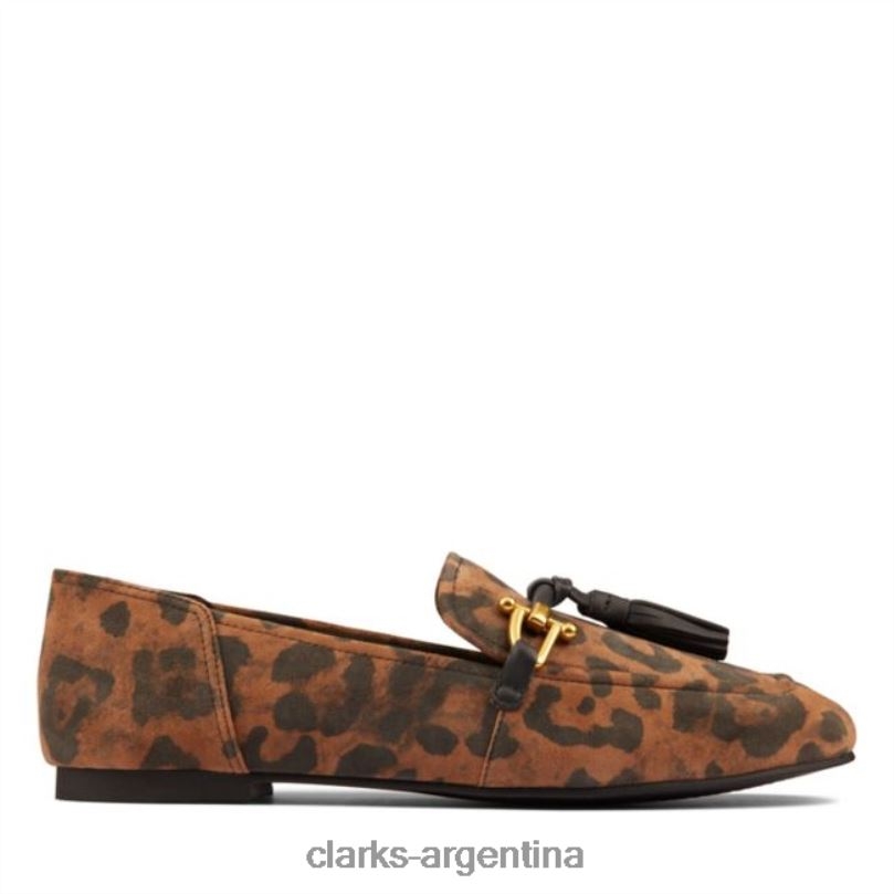 Clarks unisexo 2FZPZ6466 clarks pure 2 borla ante de leopardo ante de leopardo ante de leopardo