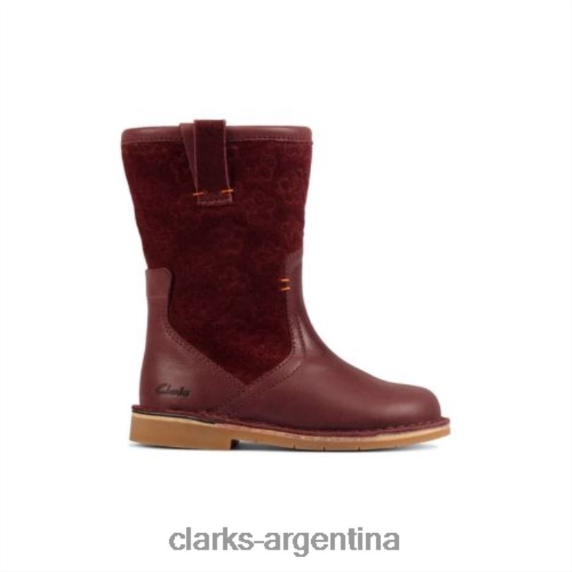 Clarks unisexo 2FZPZ4559 comet pop fst-g fit clarks berry cuero cuero de baya