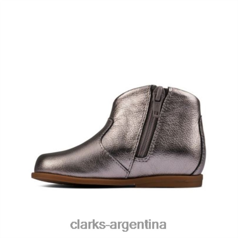 Clarks unisexo 2FZPZ4562 Clarks Drew Dawn FST F Fit cuero de peltre cuero peltre
