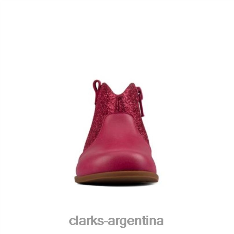 Clarks unisexo 2FZPZ4563 Clarks de cuero frambuesa Drew Dawn FST G Fit cuero frambuesa