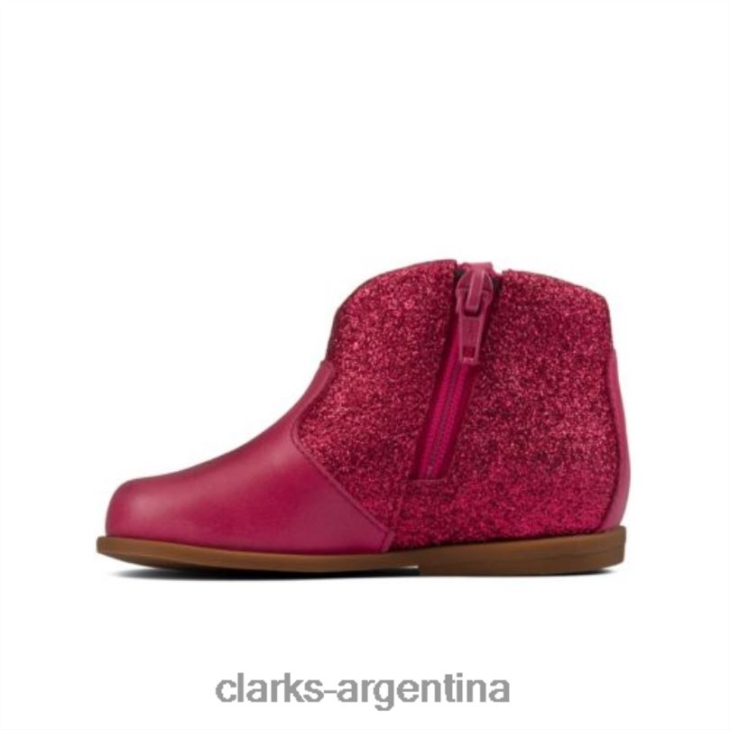 Clarks unisexo 2FZPZ4563 Clarks de cuero frambuesa Drew Dawn FST G Fit cuero frambuesa